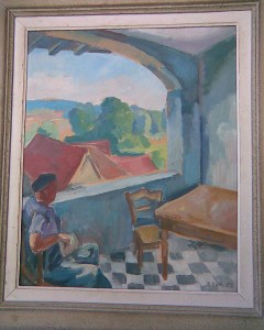 Claude Renaud dans la loggia de la Tour